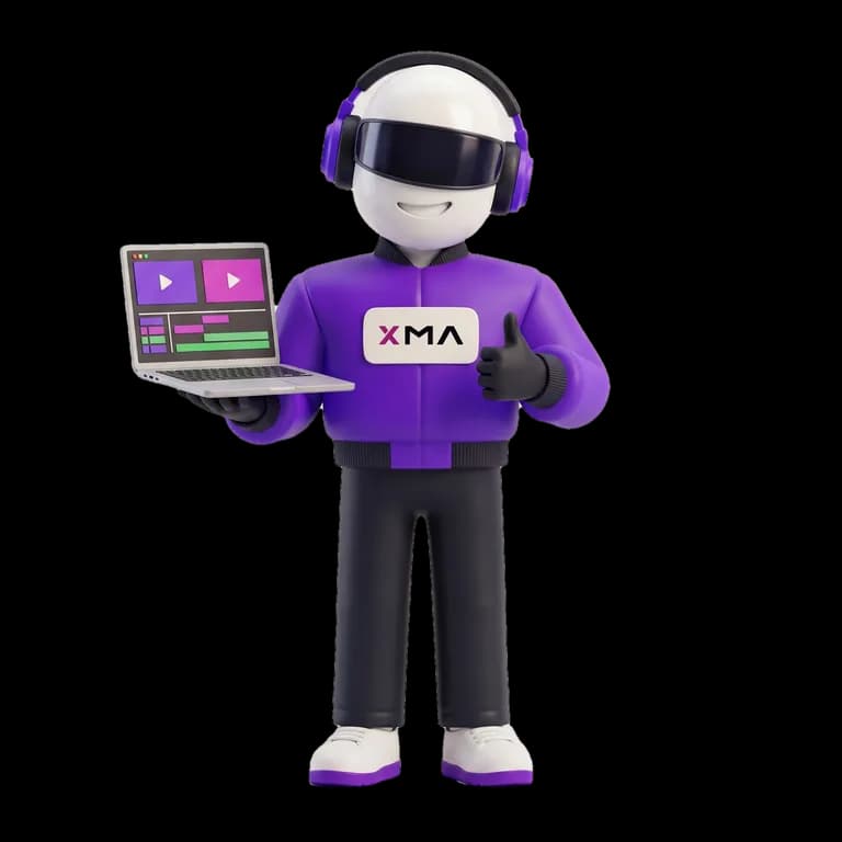 Our mascot as the video editor